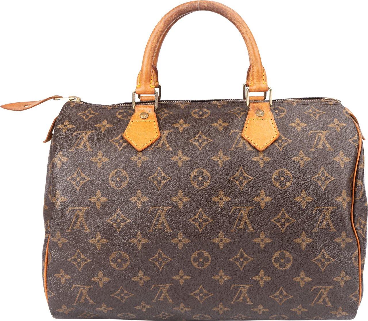 Louis Vuitton Louis Vuitton Canvas Monogram Speedy 30 Handbag Bruin