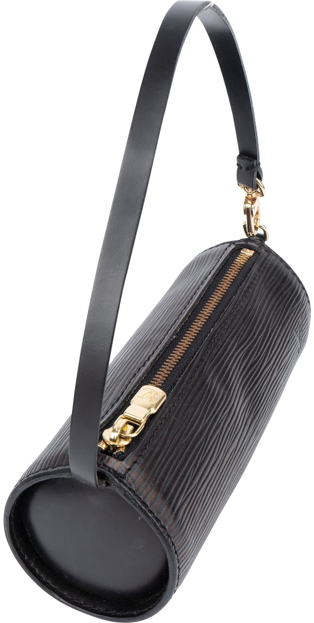 Louis Vuitton Louis Vuitton Noir Epi Leather Soufflot Handbag Zwart