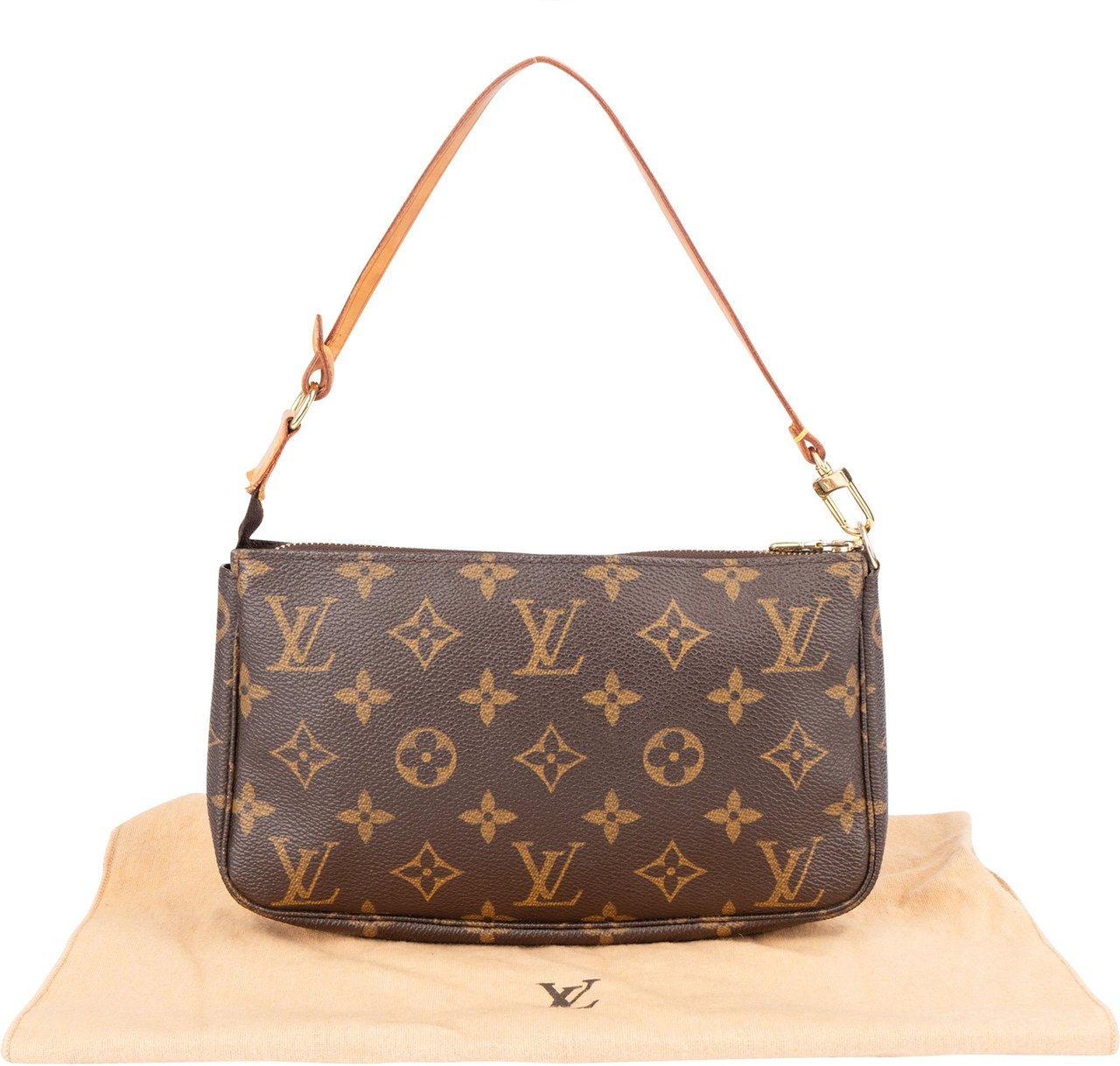 Louis Vuitton Louis Vuitton Canvas Monogram Pochette Accessoire Handbag Bruin