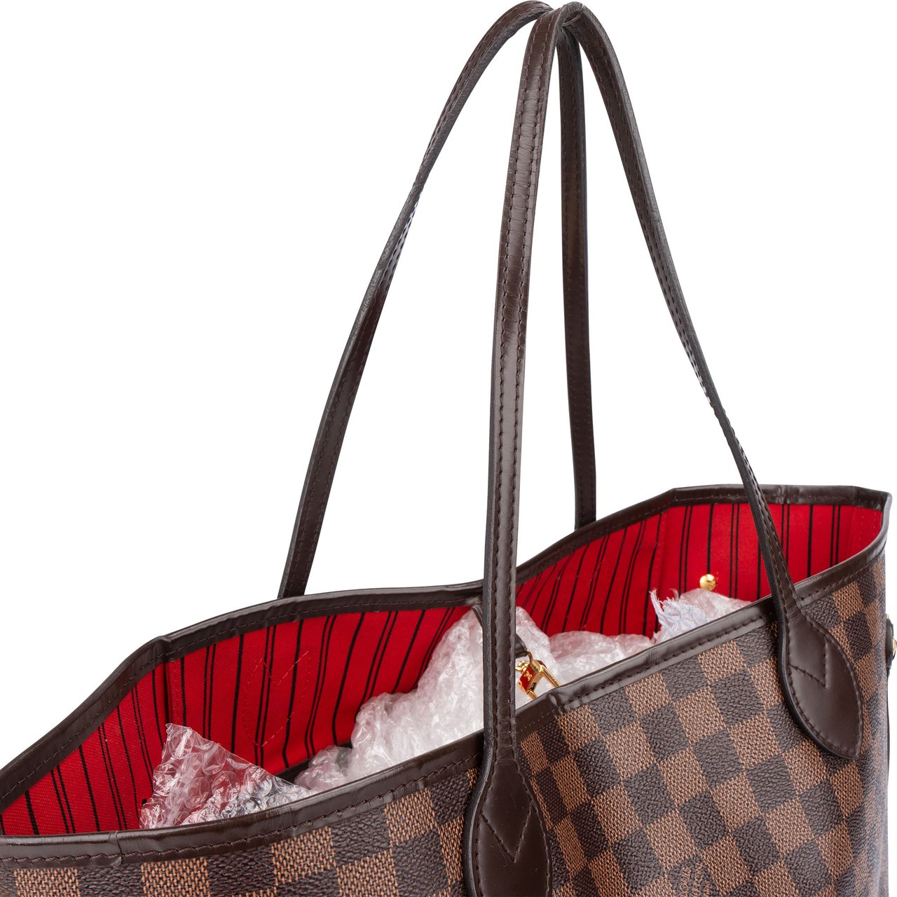 Louis Vuitton Louis Vuitton Damier Ebene Monogram Neverfull MM Shopper Handbag Bruin