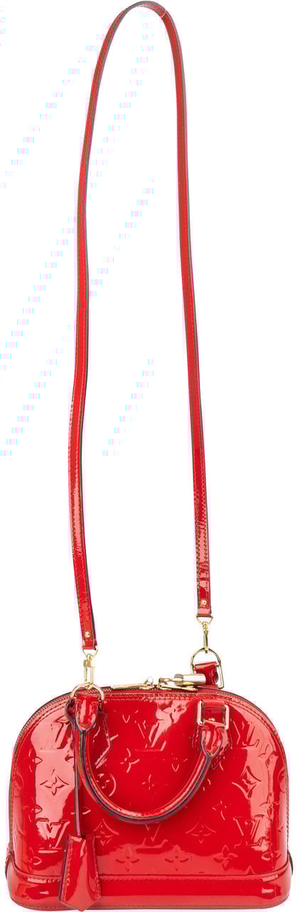 Louis Vuitton Louis Vuitton Red Vernis Monogram Alma BB Handbag Rood