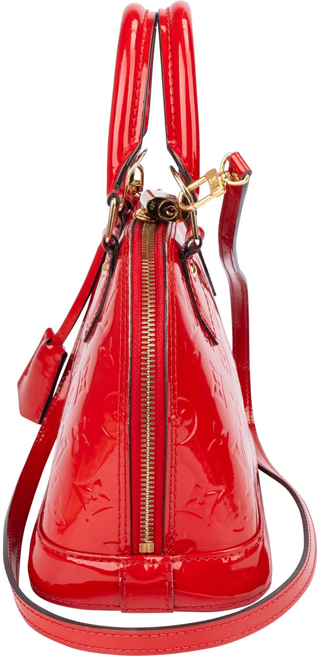 Louis Vuitton Louis Vuitton Red Vernis Monogram Alma BB Handbag Rood