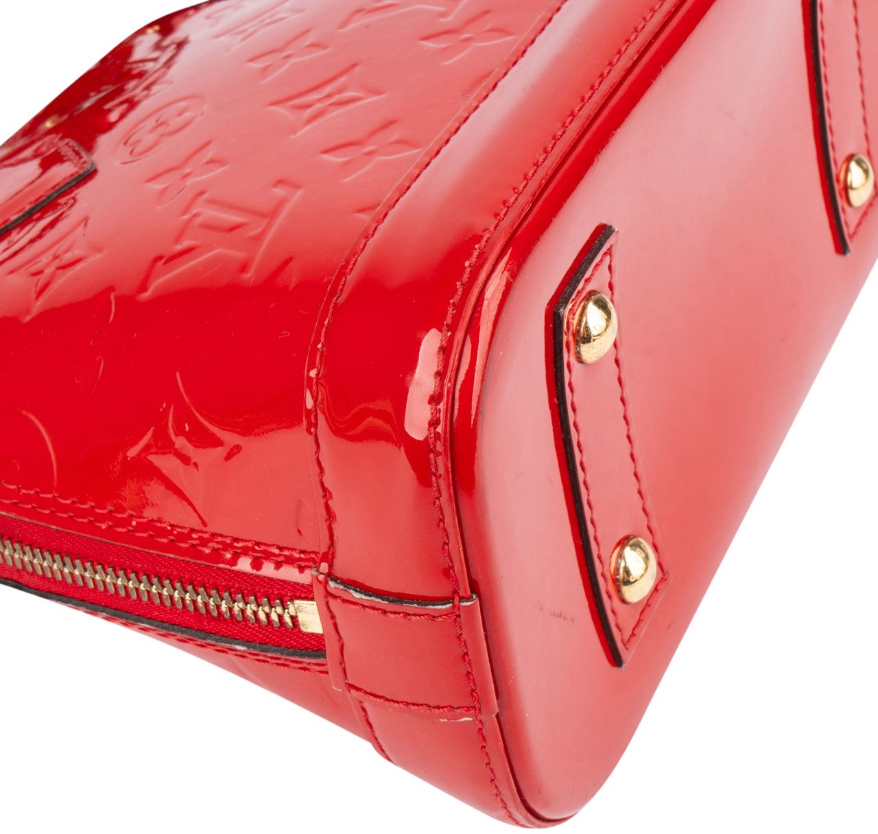 Louis Vuitton Louis Vuitton Red Vernis Monogram Alma BB Handbag Rood