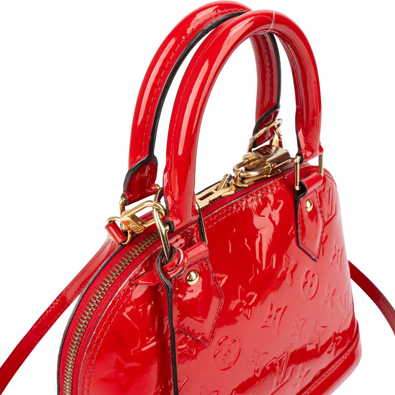 Louis Vuitton Louis Vuitton Red Vernis Monogram Alma BB Handbag Rood