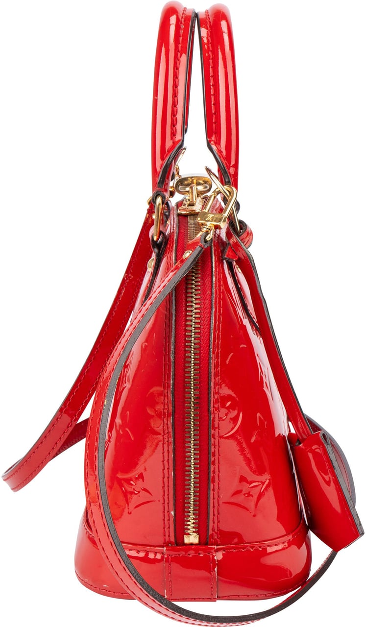 Louis Vuitton Louis Vuitton Red Vernis Monogram Alma BB Handbag Rood