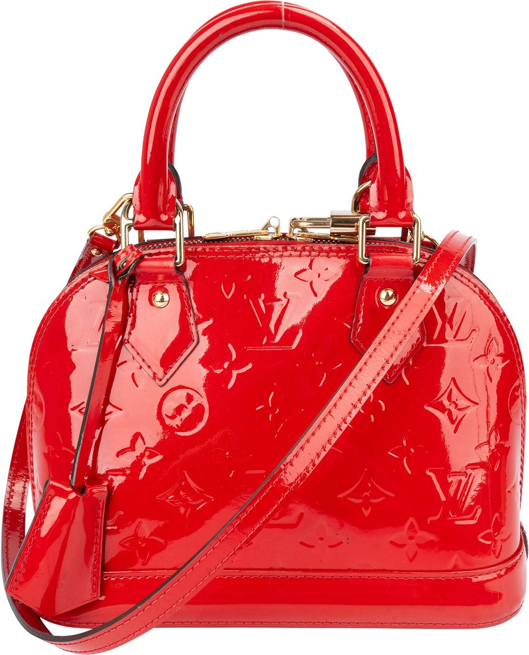 Louis Vuitton Louis Vuitton Red Vernis Monogram Alma BB Handbag Rood