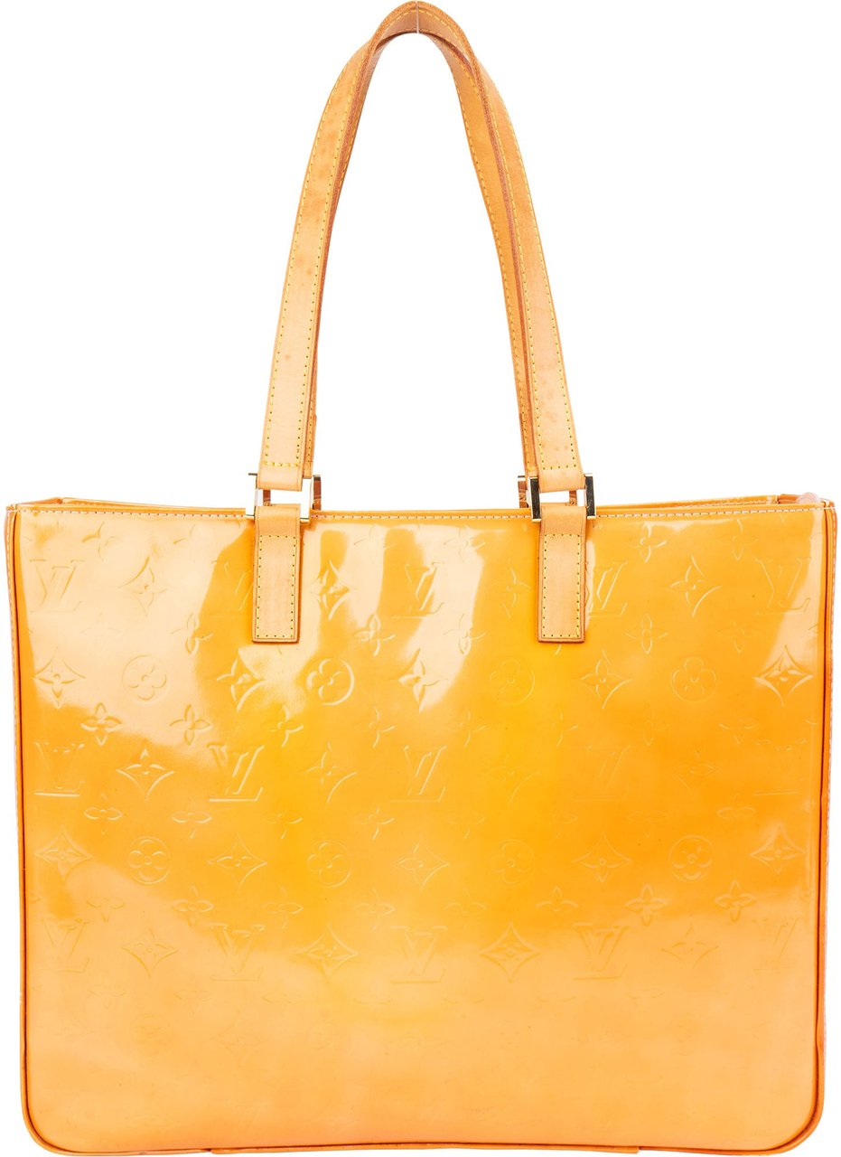 Louis Vuitton Louis Vuitton Vernis Monogram Columbus Handbag Geel