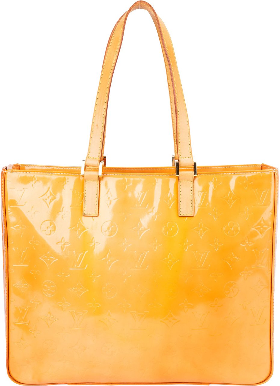 Louis Vuitton Louis Vuitton Vernis Monogram Columbus Handbag Geel