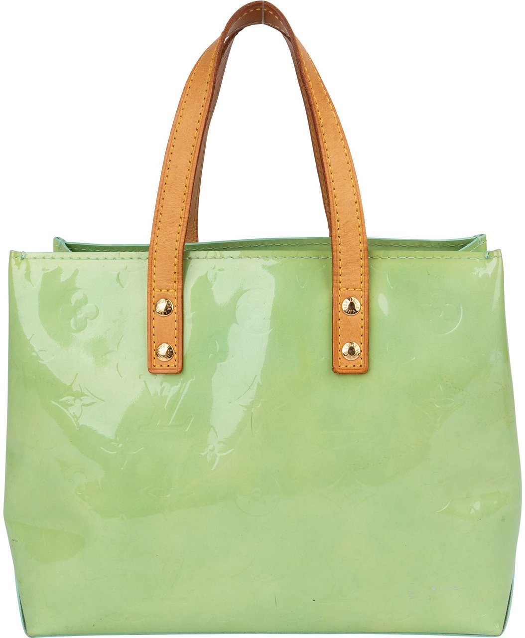 Louis Vuitton Louis Vuitton Green Patent Leather Reade PM Handbag Groen
