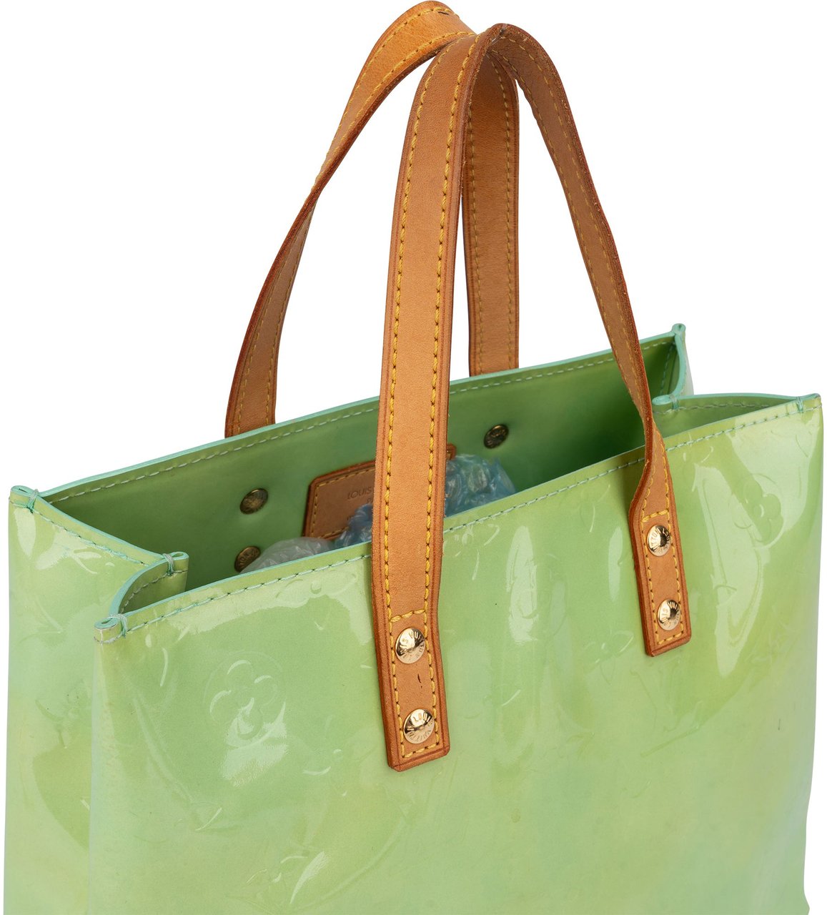 Louis Vuitton Louis Vuitton Green Patent Leather Reade PM Handbag Groen