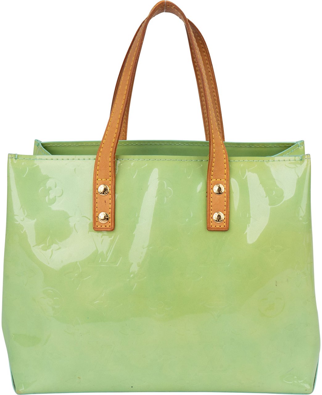 Louis Vuitton Louis Vuitton Green Patent Leather Reade PM Handbag Groen