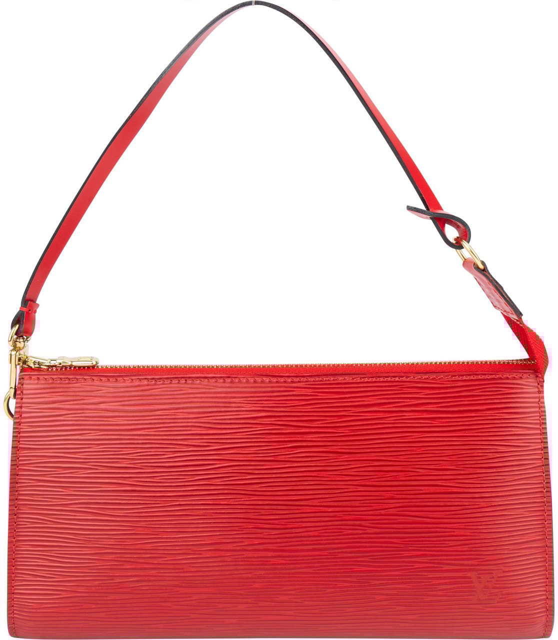 Louis Vuitton Louis Vuitton Rouge Epi Leather Pochette Accessoire Handbag Rood
