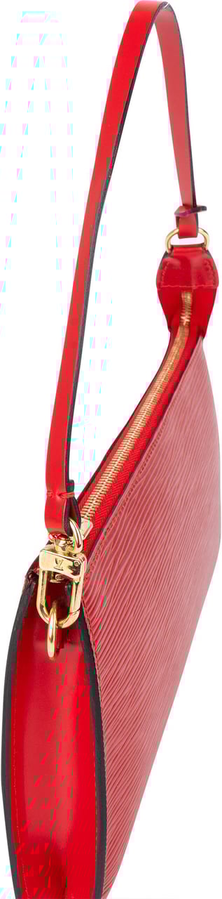 Louis Vuitton Louis Vuitton Rouge Epi Leather Pochette Accessoire Handbag Rood