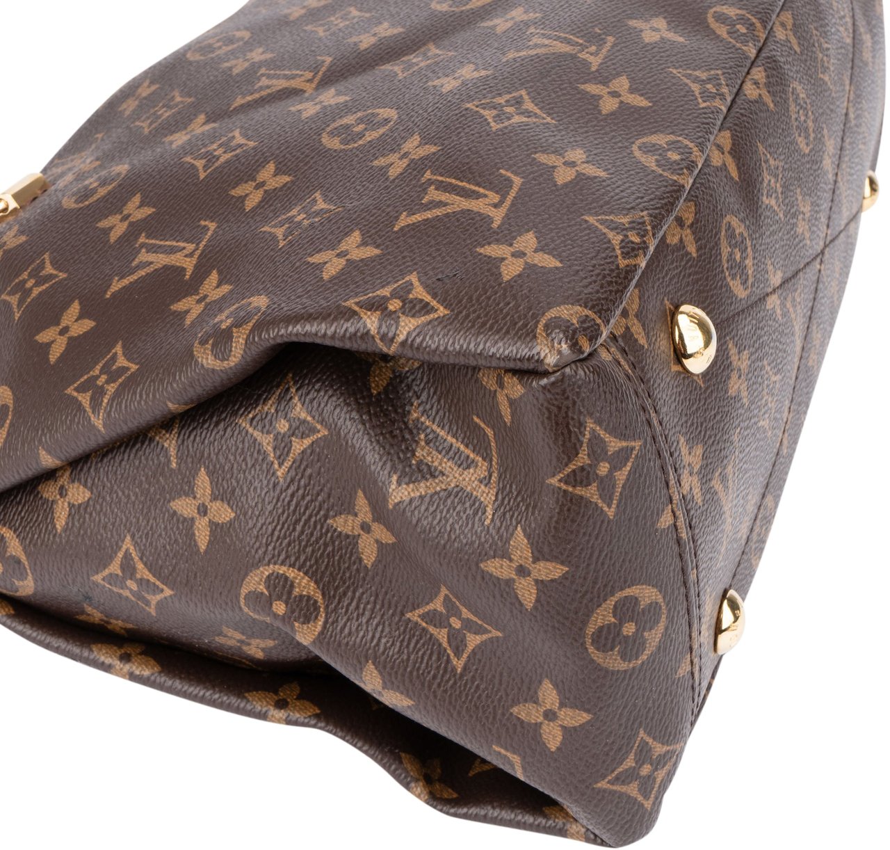 Louis Vuitton Canvas Monogram Pallas MM Handbag Bruin