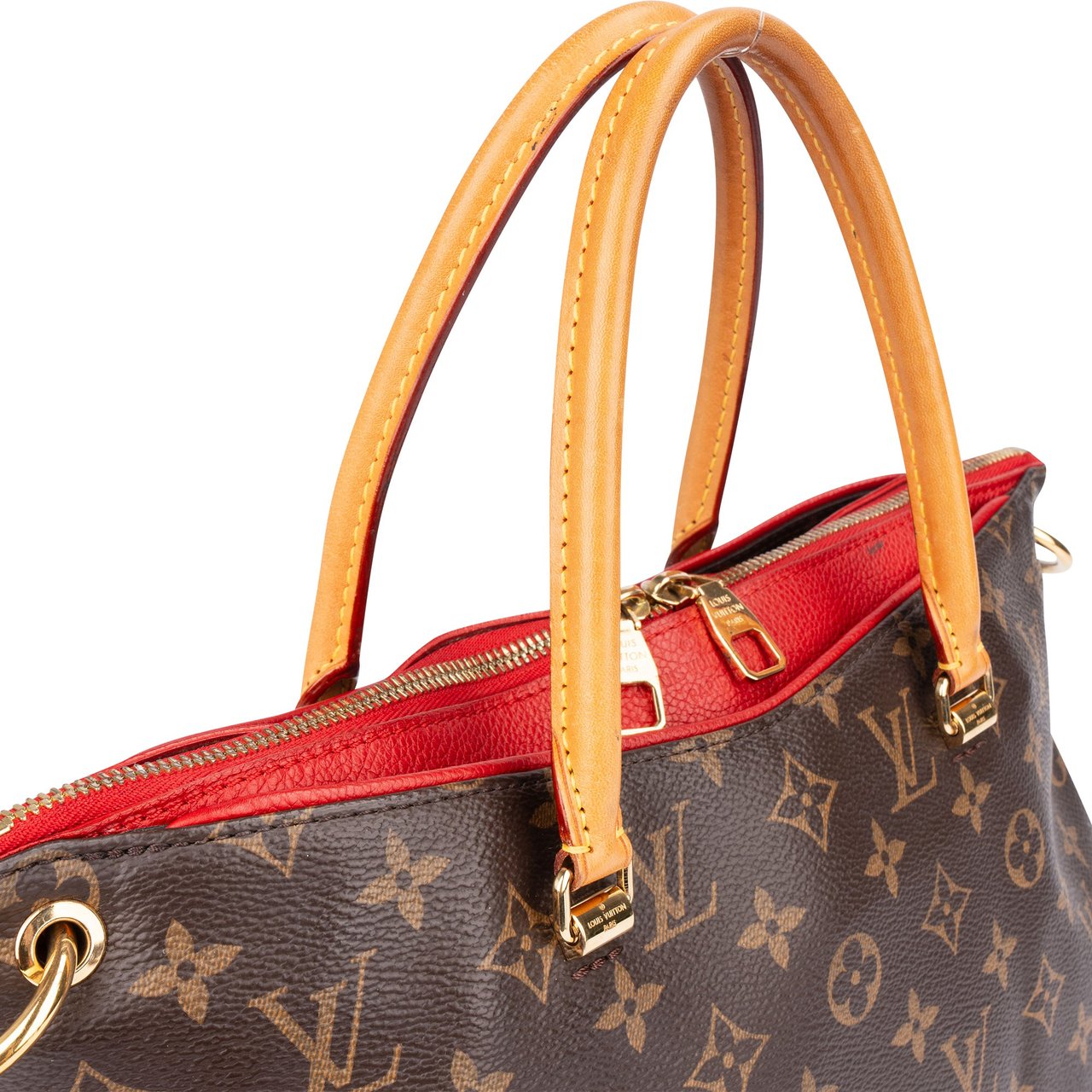 Louis Vuitton Canvas Monogram Pallas MM Handbag Bruin