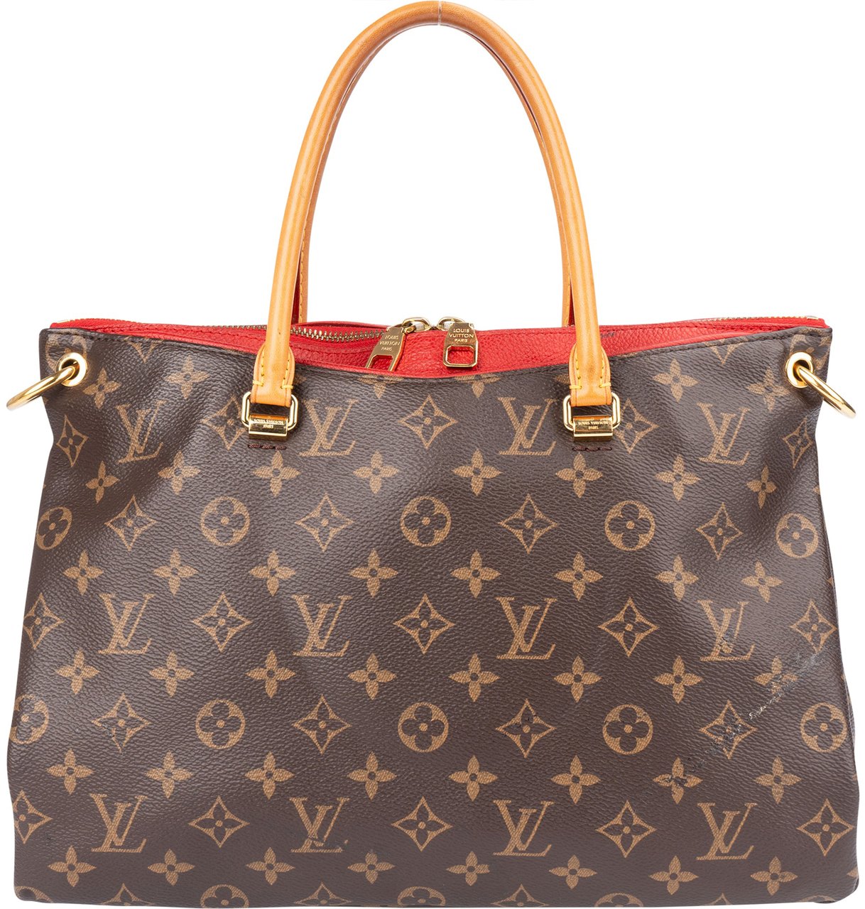 Louis Vuitton Canvas Monogram Pallas MM Handbag Bruin