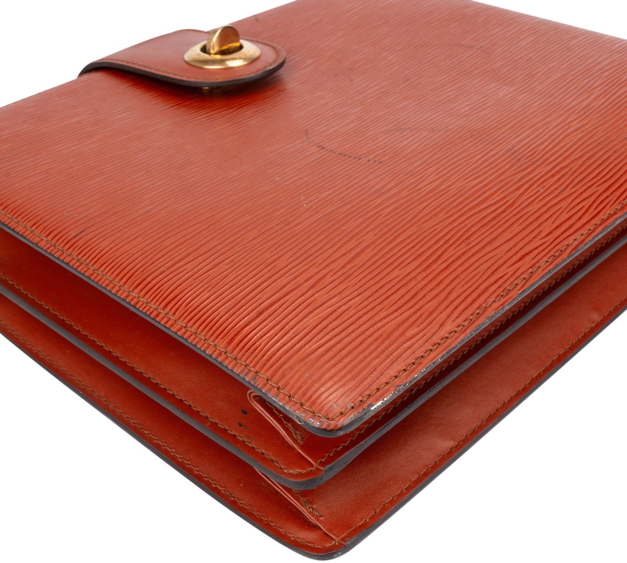 Louis Vuitton Cognac Epi Leather Capucines Crossbody Bag Bruin