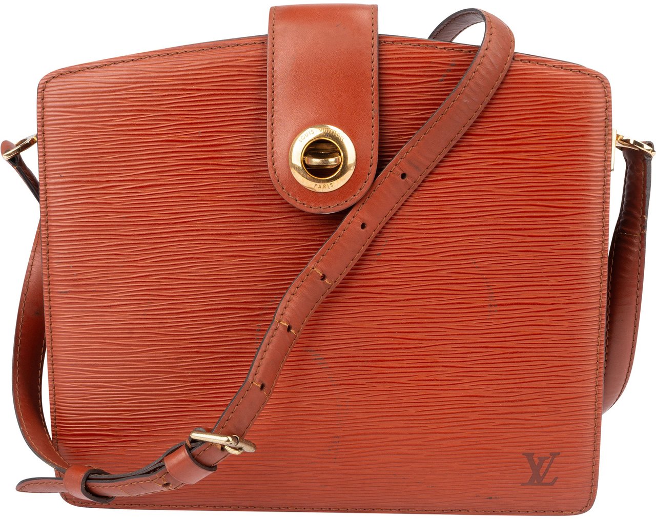 Louis Vuitton Louis Vuitton Cognac Epi Leather Capucines Crossbody Bag Bruin