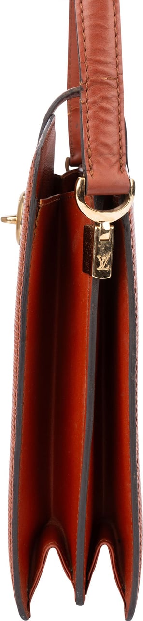 Louis Vuitton Cognac Epi Leather Capucines Crossbody Bag Bruin