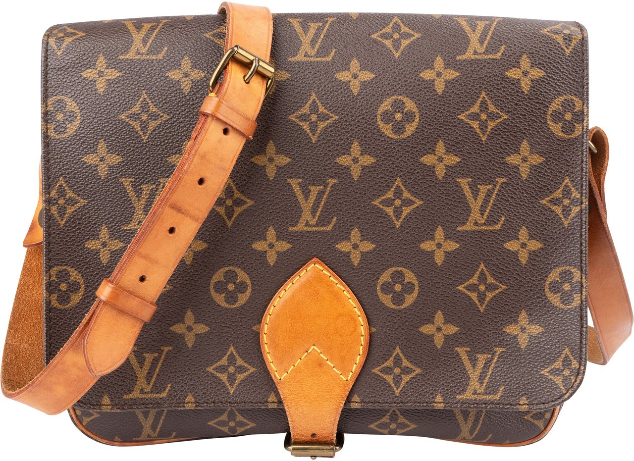 Louis Vuitton Louis Vuitton Canvas Monogram Cartouchiere GM Crossbody Bag Bruin