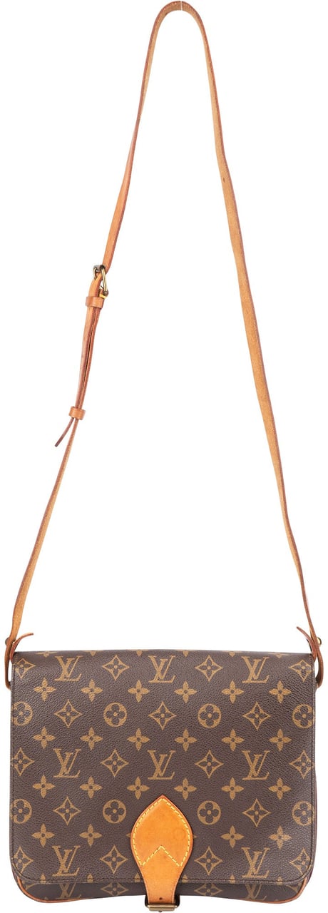 Louis Vuitton Louis Vuitton Canvas Monogram Cartouchiere GM Crossbody Bag Bruin