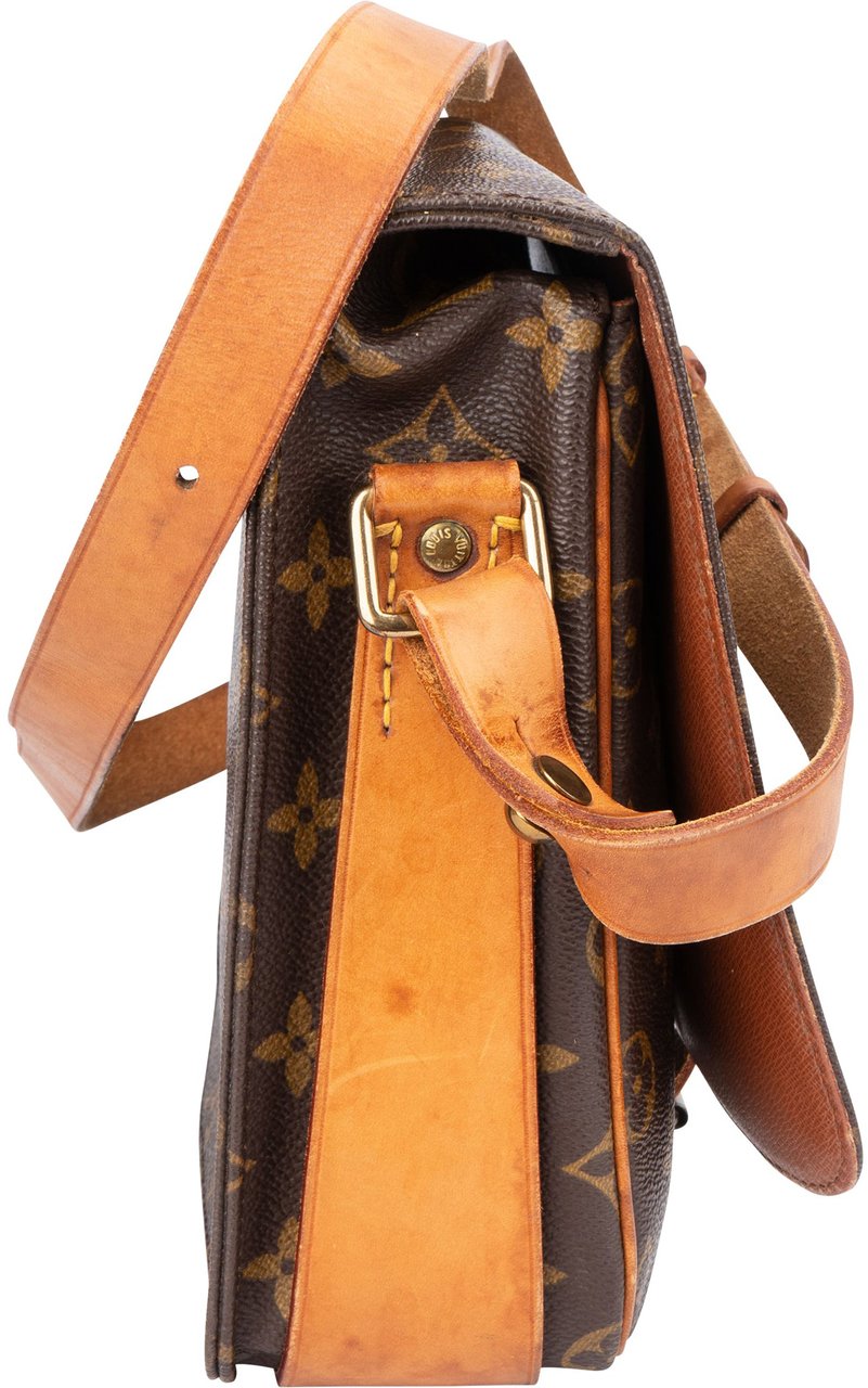 Louis Vuitton Louis Vuitton Canvas Monogram Cartouchiere GM Crossbody Bag Bruin