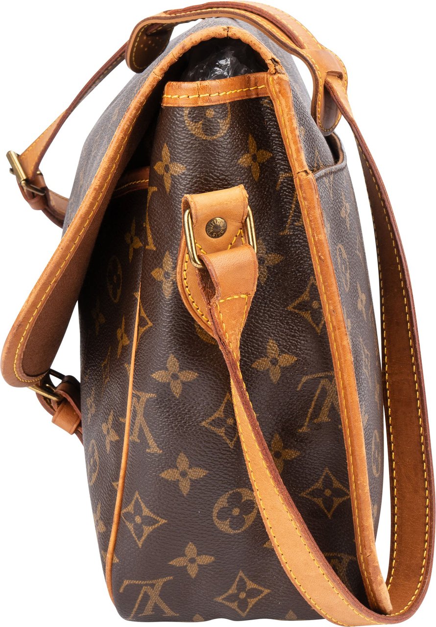 Louis Vuitton Louis Vuitton Canvas Monogram Gibeciere Crossbody Bag Bruin