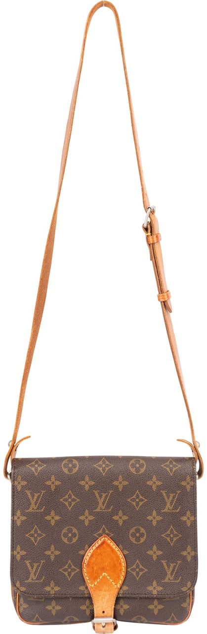 Louis Vuitton Louis Viitton Canvas Monogram Cartouchiere MM Crossbody Bag Bruin