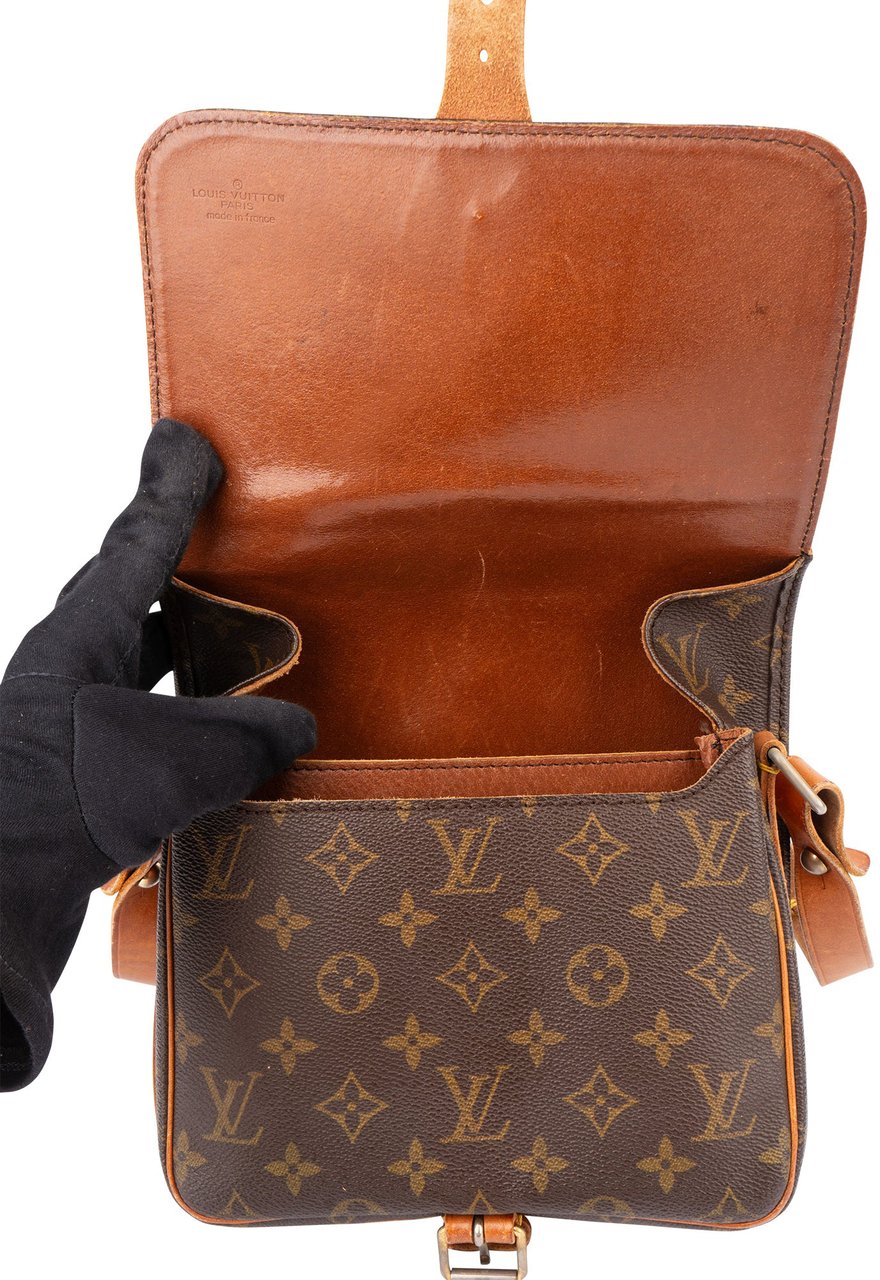 Louis Vuitton Louis Viitton Canvas Monogram Cartouchiere MM Crossbody Bag Bruin