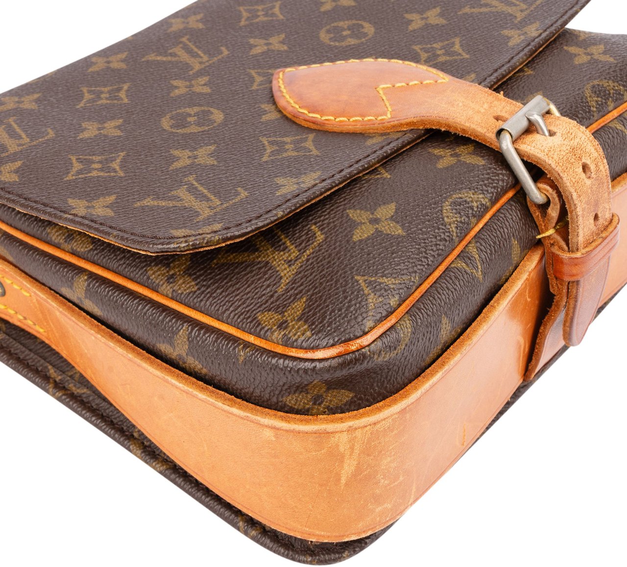 Louis Vuitton Louis Viitton Canvas Monogram Cartouchiere MM Crossbody Bag Bruin