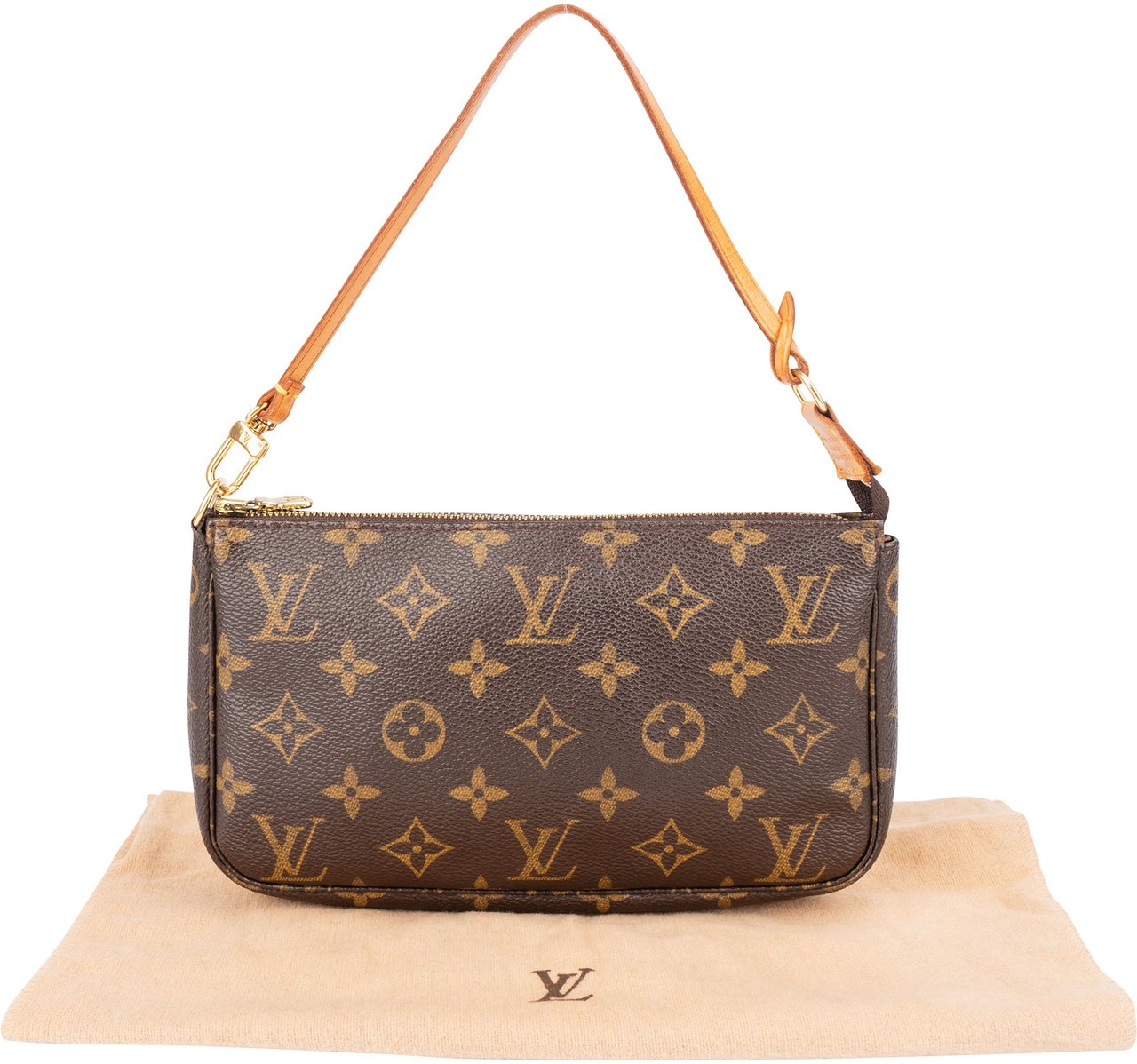 Louis Vuitton Louis Vuitton Canvas Monogram Pochette Accessoire Handbag Bruin