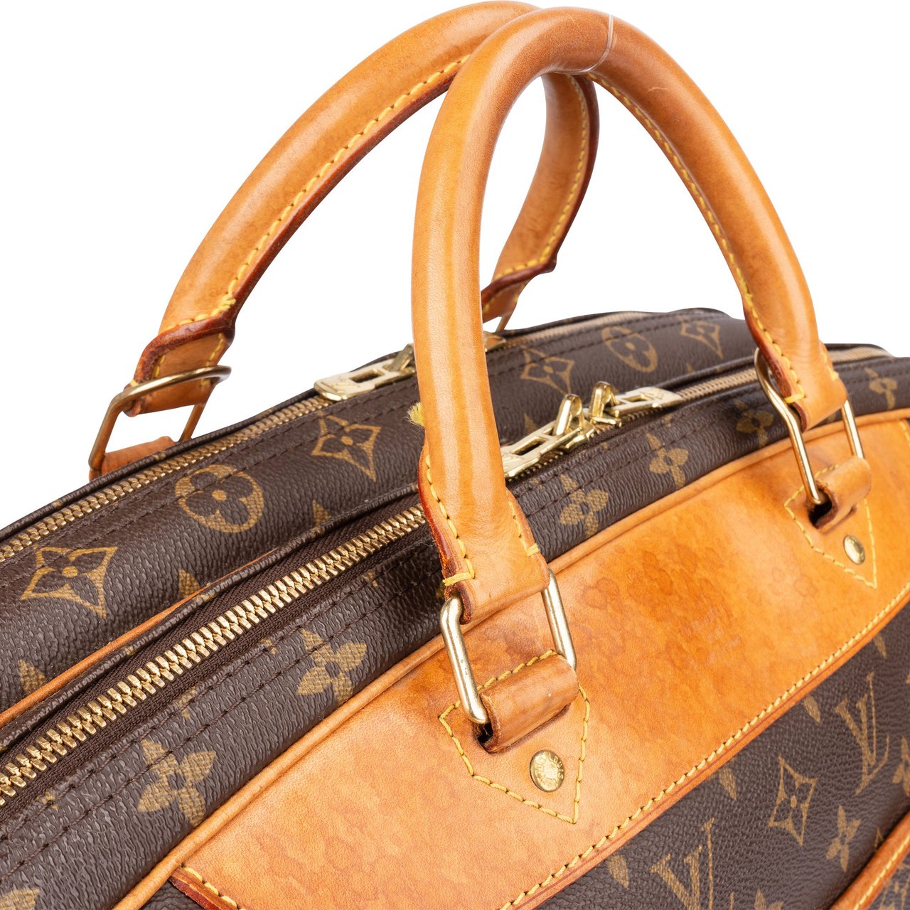 Louis Vuitton Louis Vuitton Canvas Monogram Alize Travel Bag Bruin