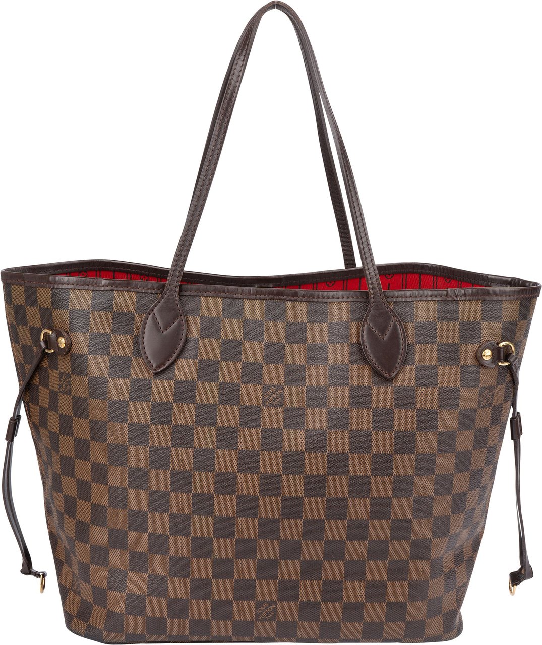 Louis Vuitton Louis Vuitton Damier Ebene Monogram Neverfull MM Shopper Handbag Bruin