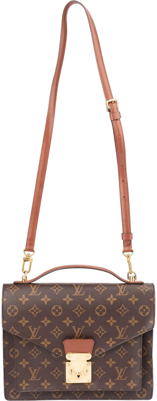 Louis Vuitton Louis Vuitton Canvas Monogram Monceau Handbag Bruin