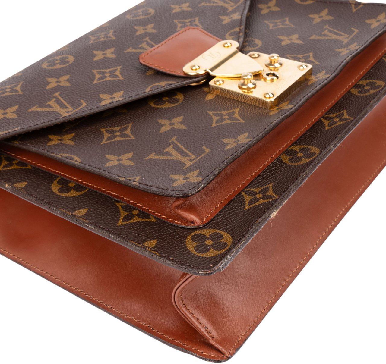 Louis Vuitton Louis Vuitton Canvas Monogram Monceau Handbag Bruin