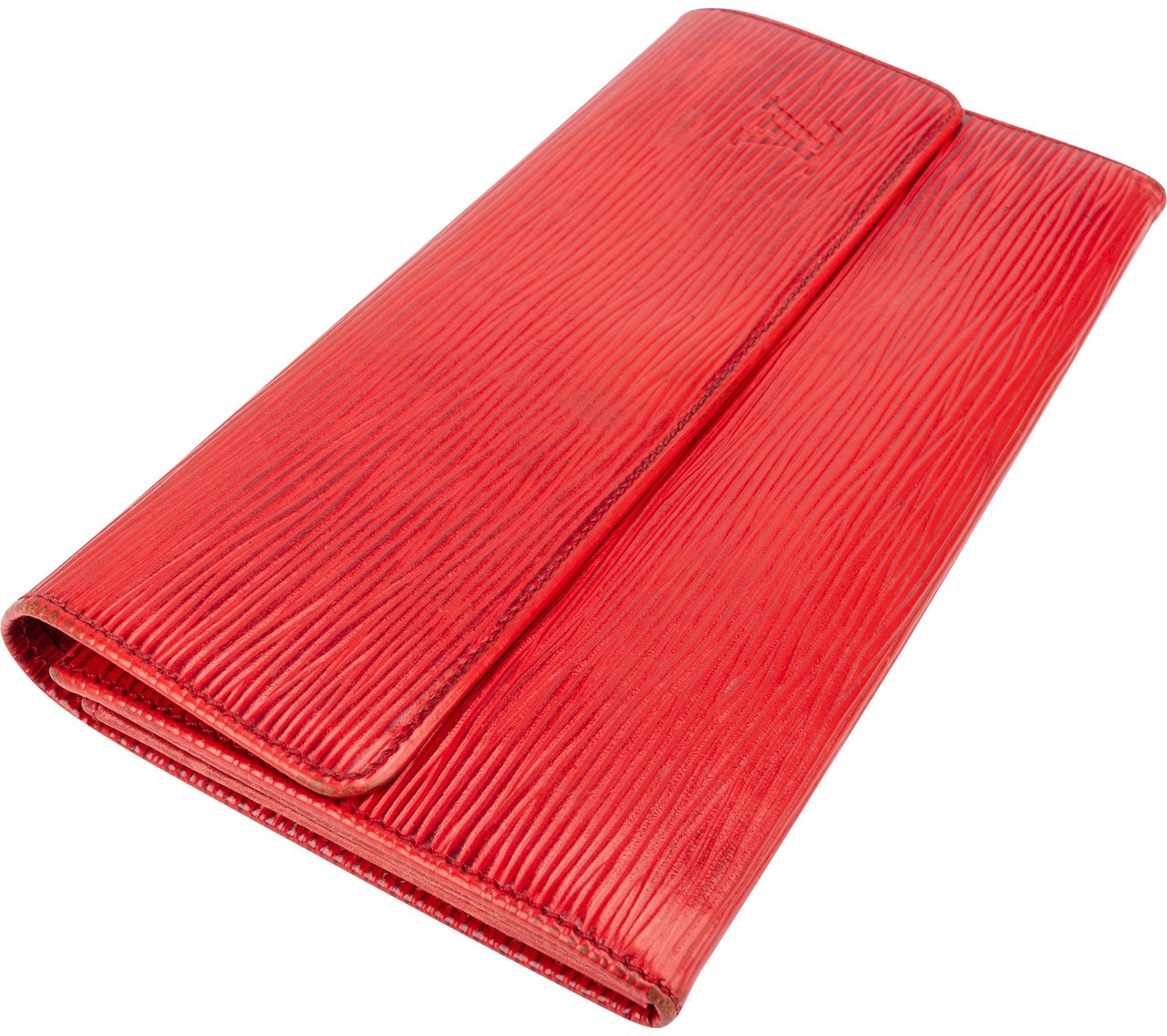 Louis Vuitton Louis Vuitton Rouge Epi Leather Sarah Wallet Rood