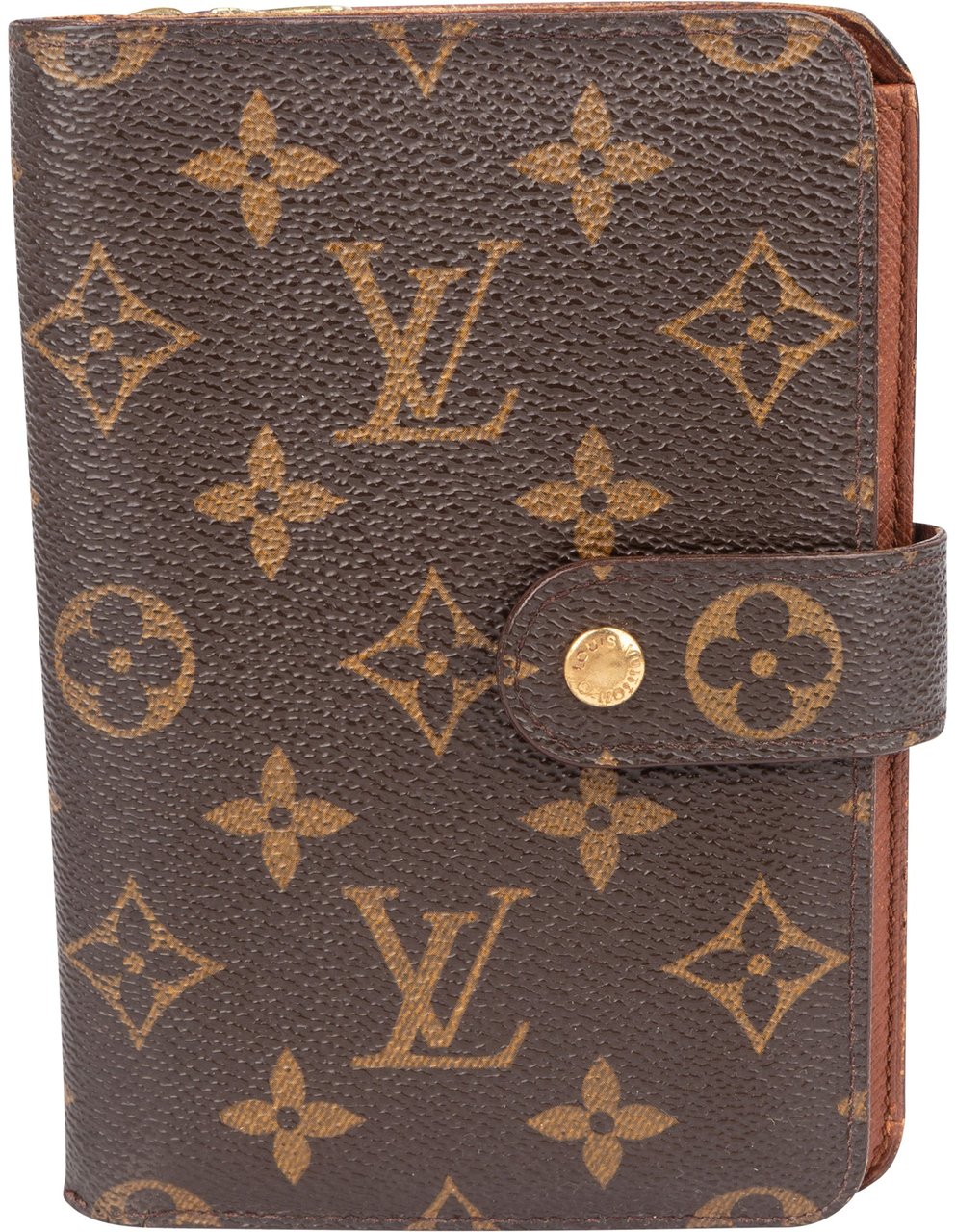 Louis Vuitton Louis Vuitton Canvas Monogram Porto Papier Zip Wallet Bruin