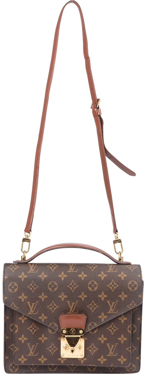 Louis Vuitton Louis Vuitton Canvas Monogram Monceau Handbag Bruin