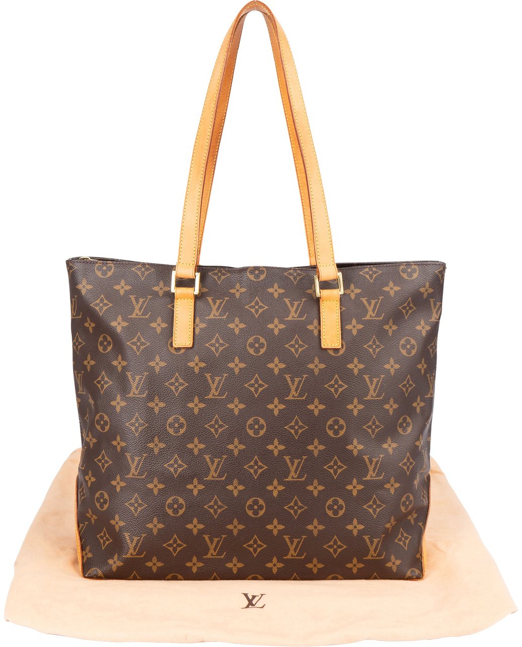 Louis Vuitton Louis Vuitton Canvas Monogram Cabas Mezzo Shoulder Bag Bruin
