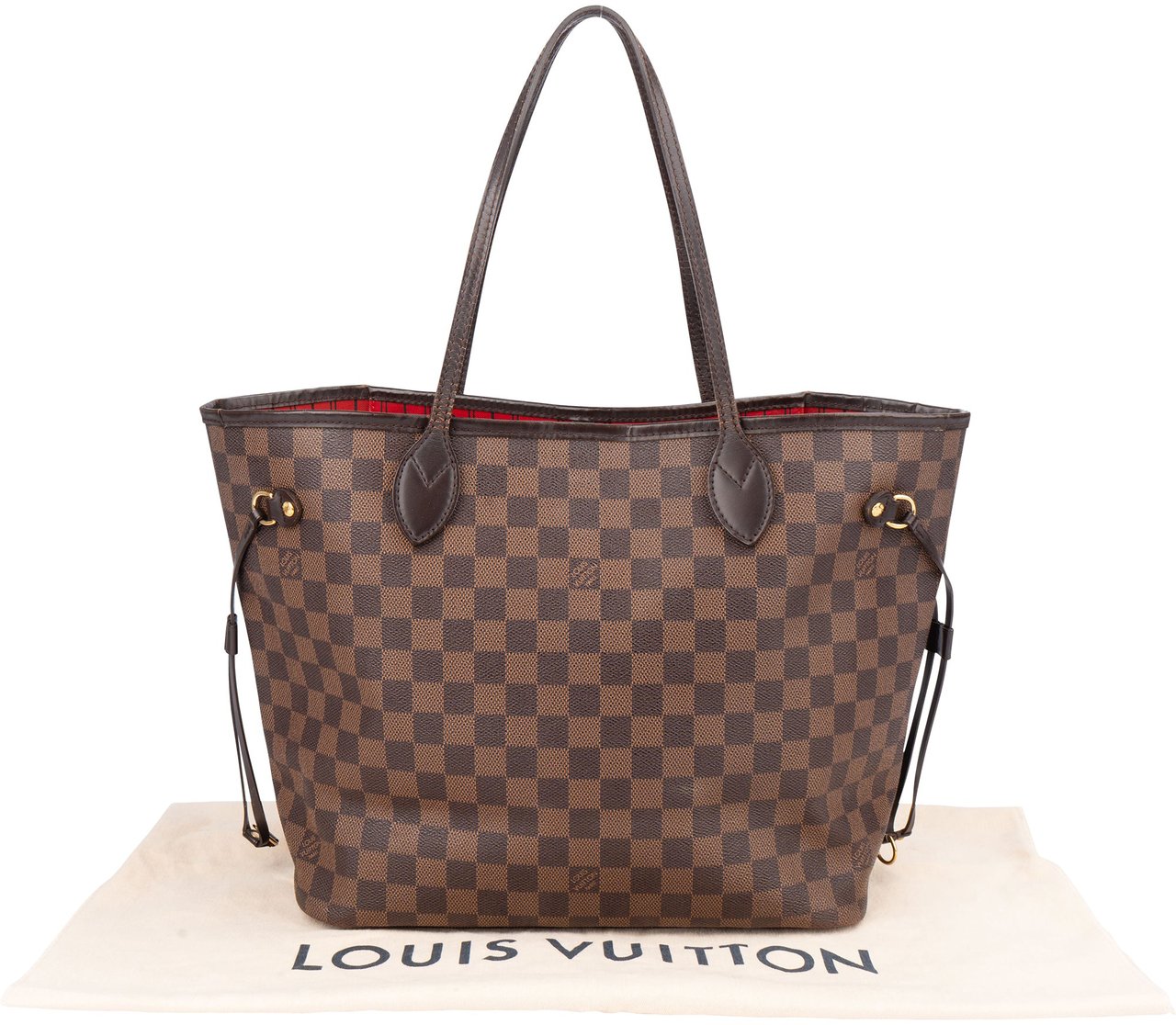 Louis Vuitton Louis Vuitton Damier Ebene Monogram Neverfull MM Shopper Handbag Bruin