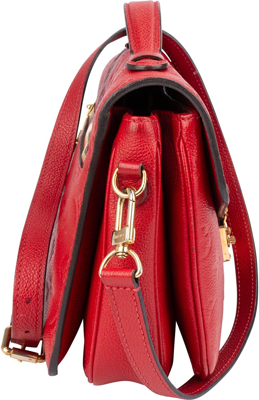 Louis Vuitton Louis Vuitton Rouge Empreinte Leather Metis Handbag Rood