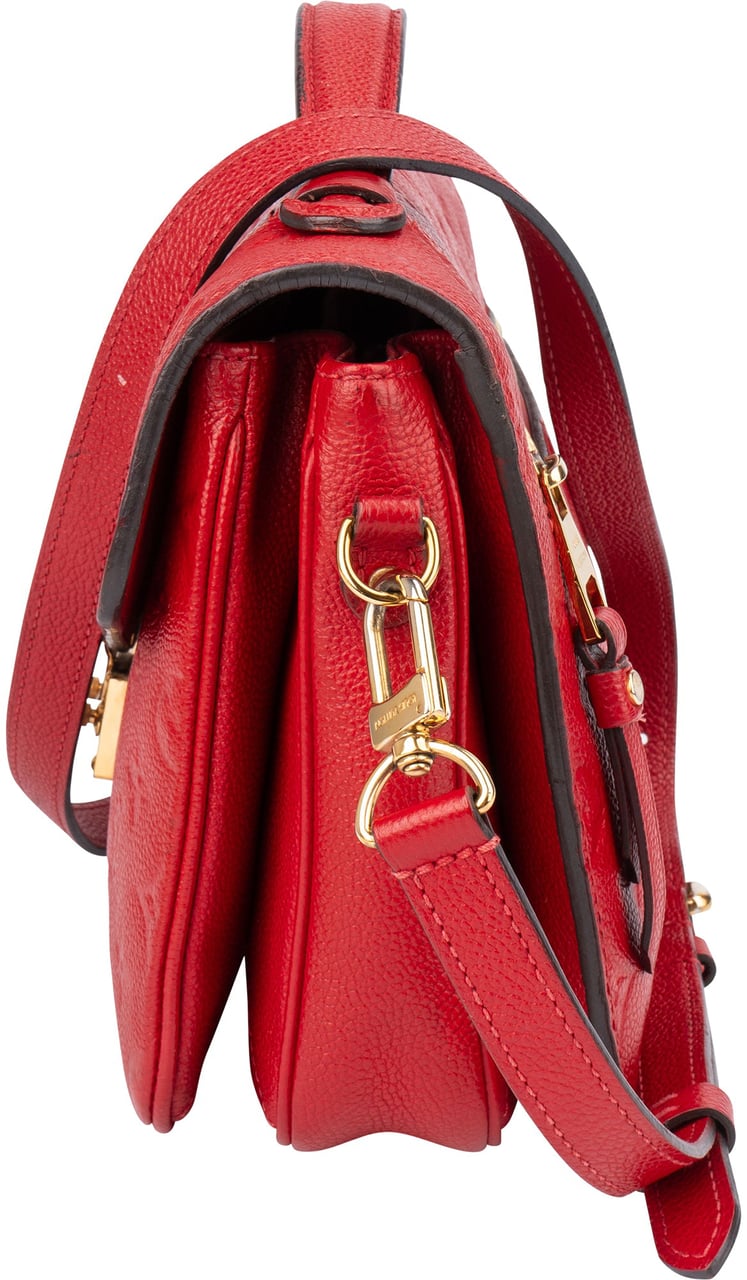 Louis Vuitton Louis Vuitton Rouge Empreinte Leather Metis Handbag Rood