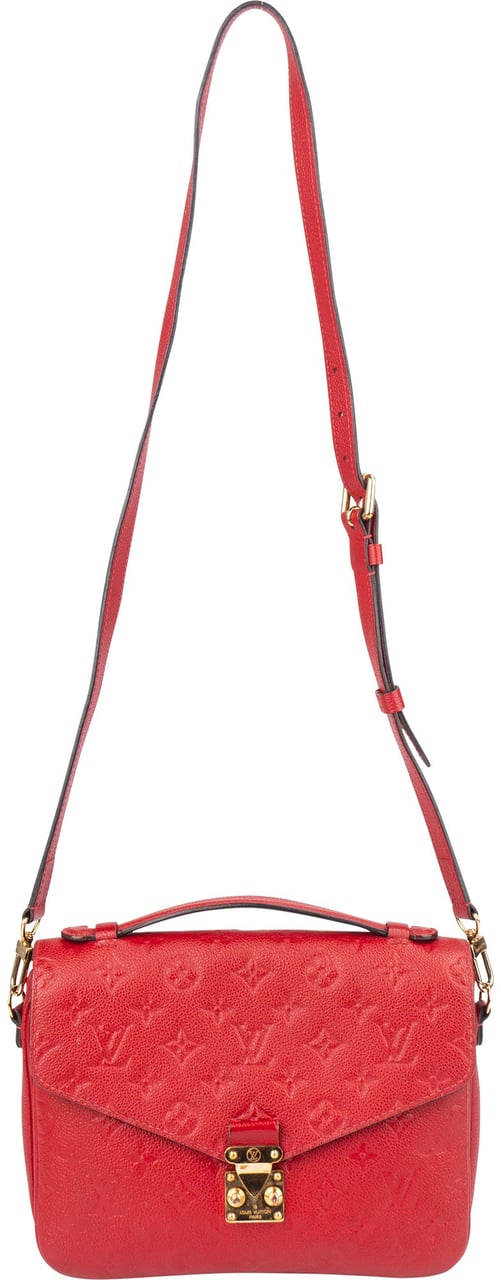 Louis Vuitton Louis Vuitton Rouge Empreinte Leather Metis Handbag Rood