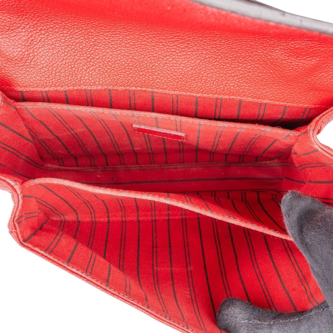 Louis Vuitton Louis Vuitton Rouge Empreinte Leather Metis Handbag Rood