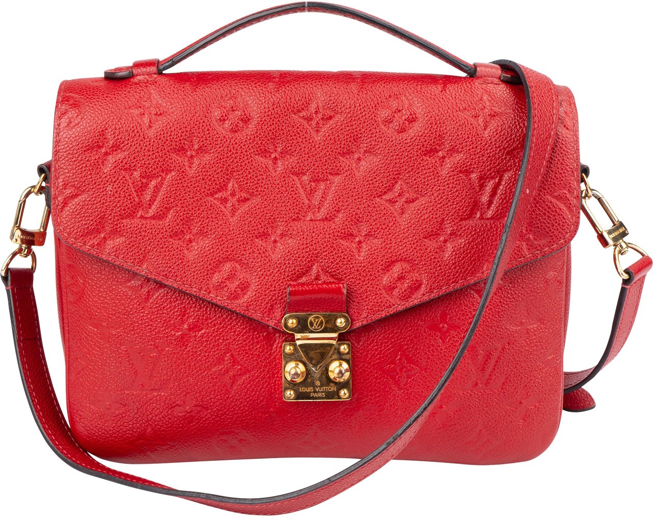 Louis Vuitton Louis Vuitton Rouge Empreinte Leather Metis Handbag Rood