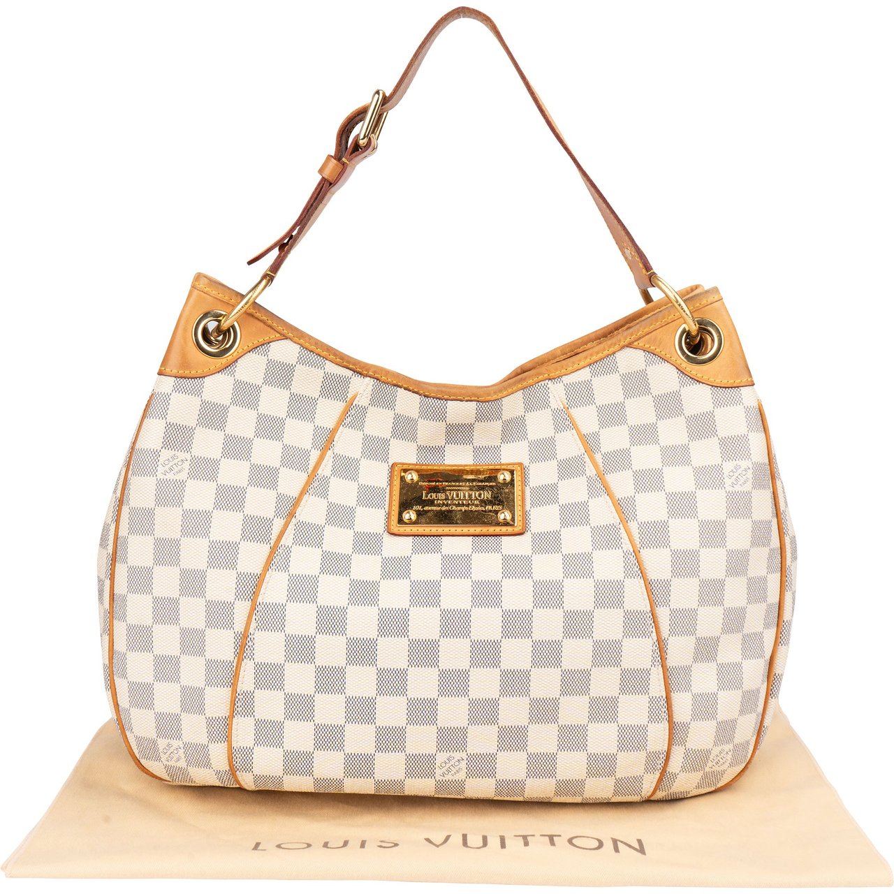 Louis Vuitton Louis Vuitton Damier Azur Monogram Galliera PM Handbag Wit