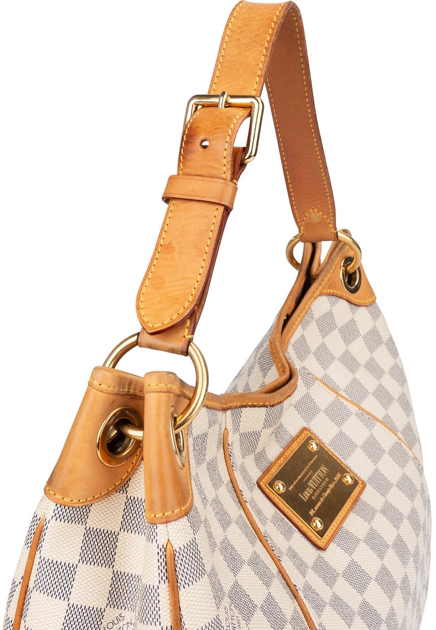 Louis Vuitton Louis Vuitton Damier Azur Monogram Galliera PM Handbag Wit