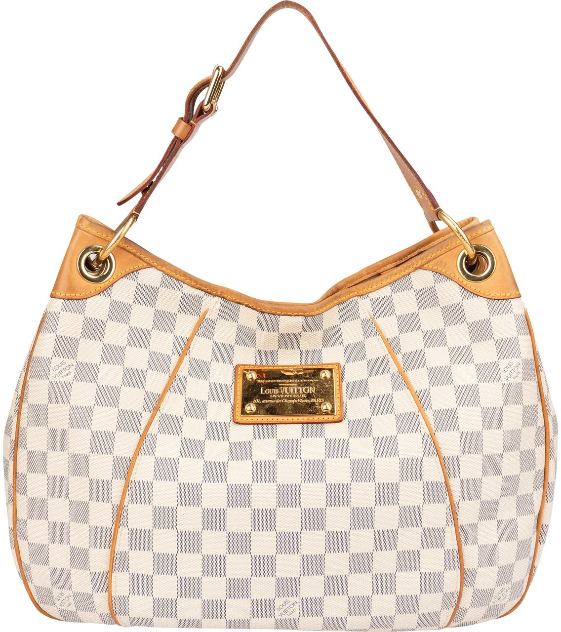 Louis Vuitton Louis Vuitton Damier Azur Monogram Galliera PM Handbag Wit