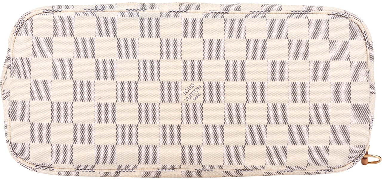 Louis Vuitton Louis Vuitton Damier Azur Monogram Neverfull PM Handbag Wit