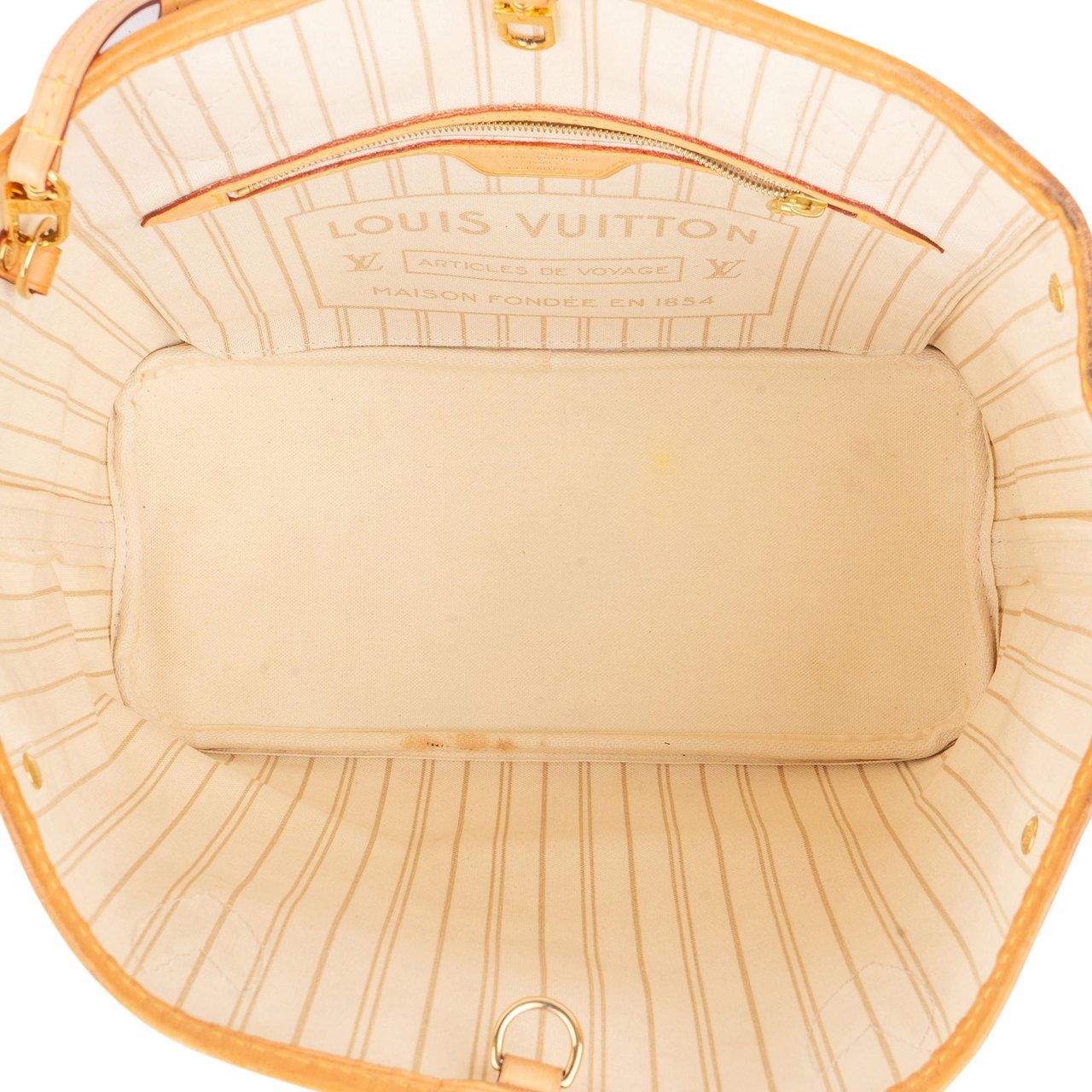 Louis Vuitton Louis Vuitton Damier Azur Monogram Neverfull PM Handbag Wit